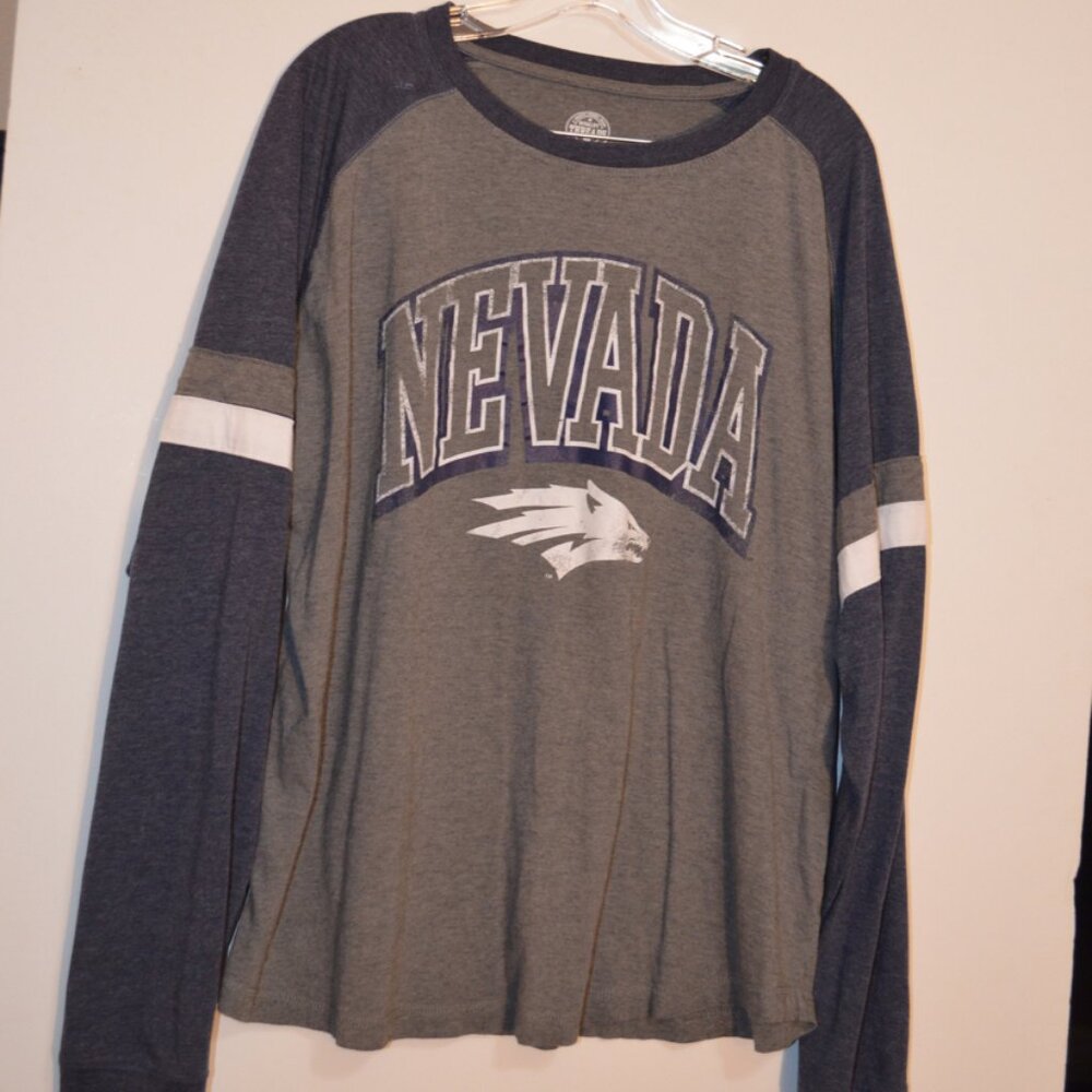 THREADS A Knights Apparel Brand Since 1991 Print NEVADA Grey-Blue-White Tee 2XL